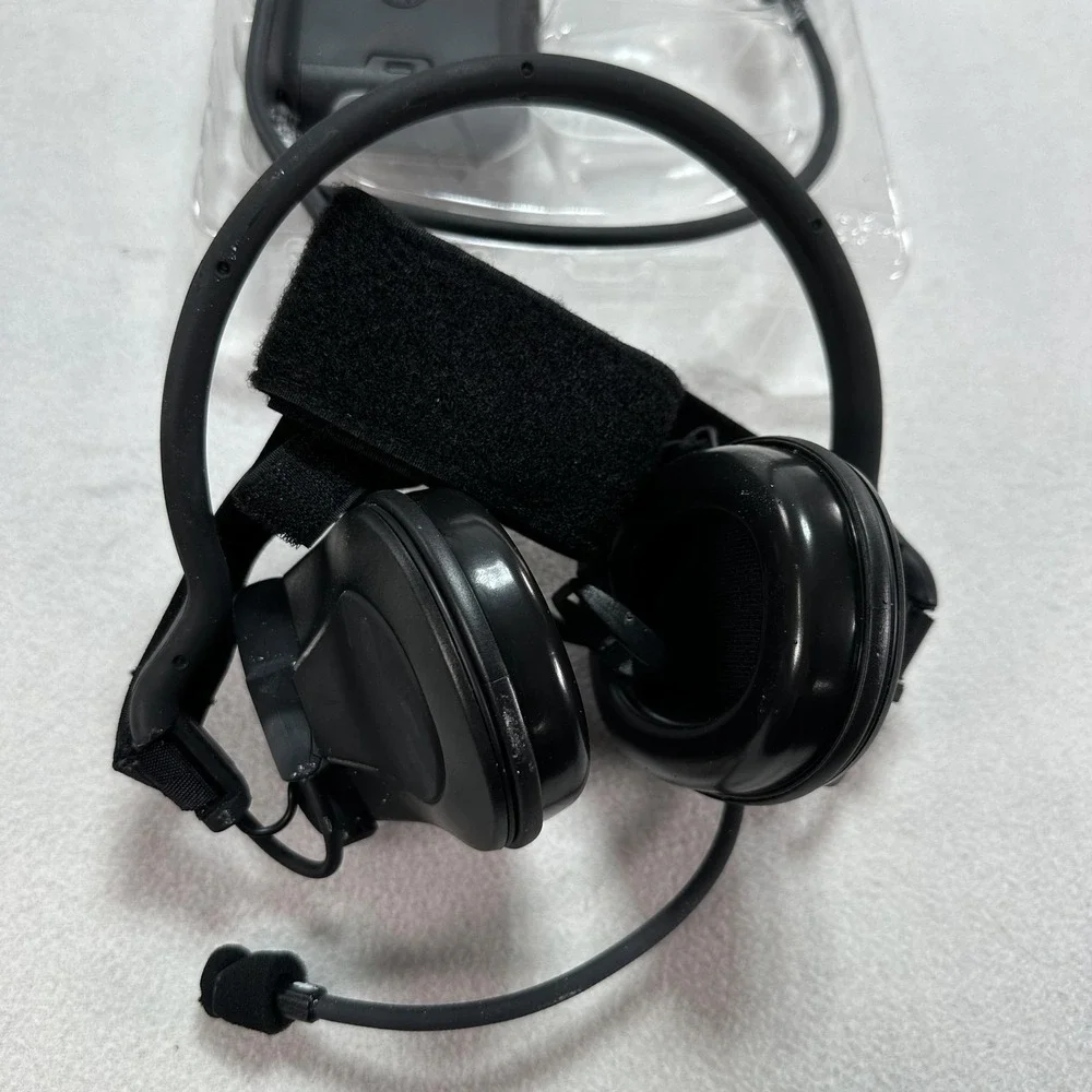 Racal Acoustics RA5000/16400 ITHV2 Tactical Headset Black Over Ear Boom Mic